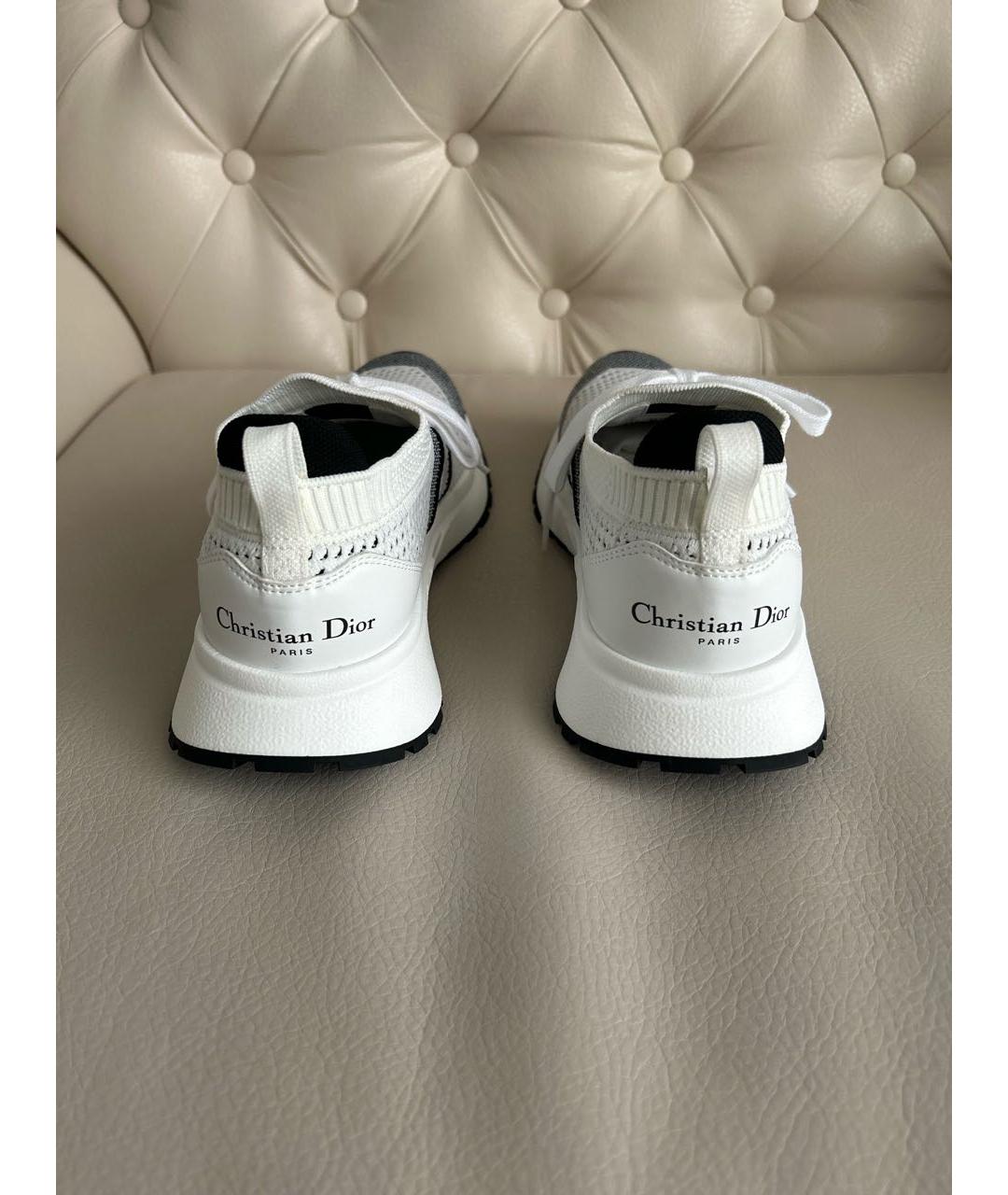 CHRISTIAN DIOR Белые текстильные кроссовки, фото 4