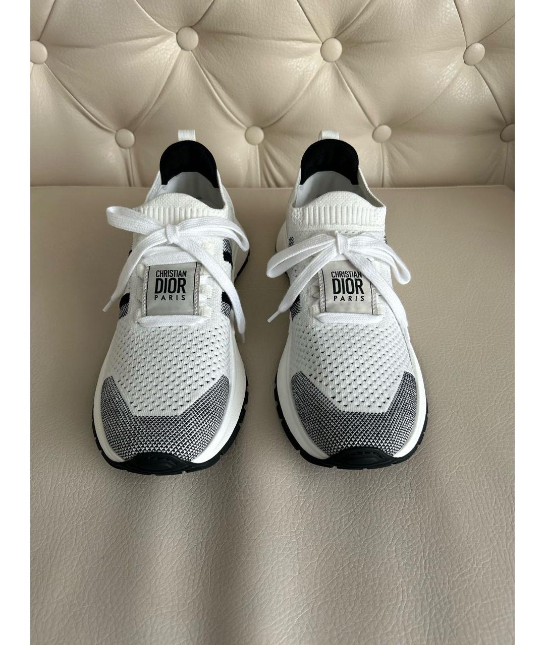 CHRISTIAN DIOR Белые текстильные кроссовки, фото 2
