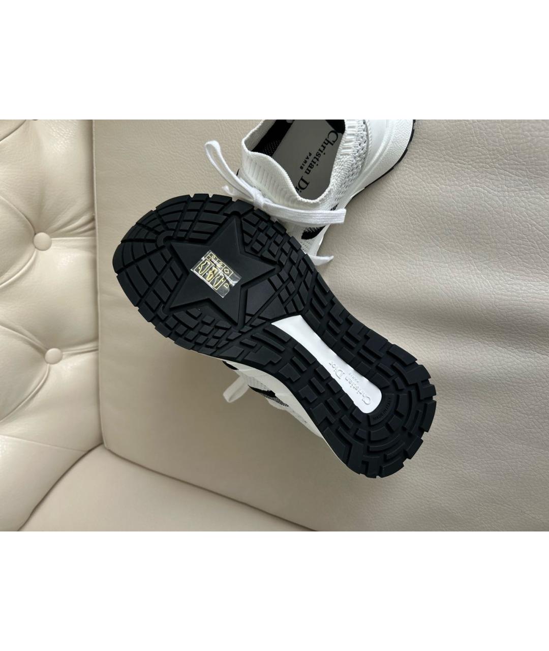 CHRISTIAN DIOR Белые текстильные кроссовки, фото 5