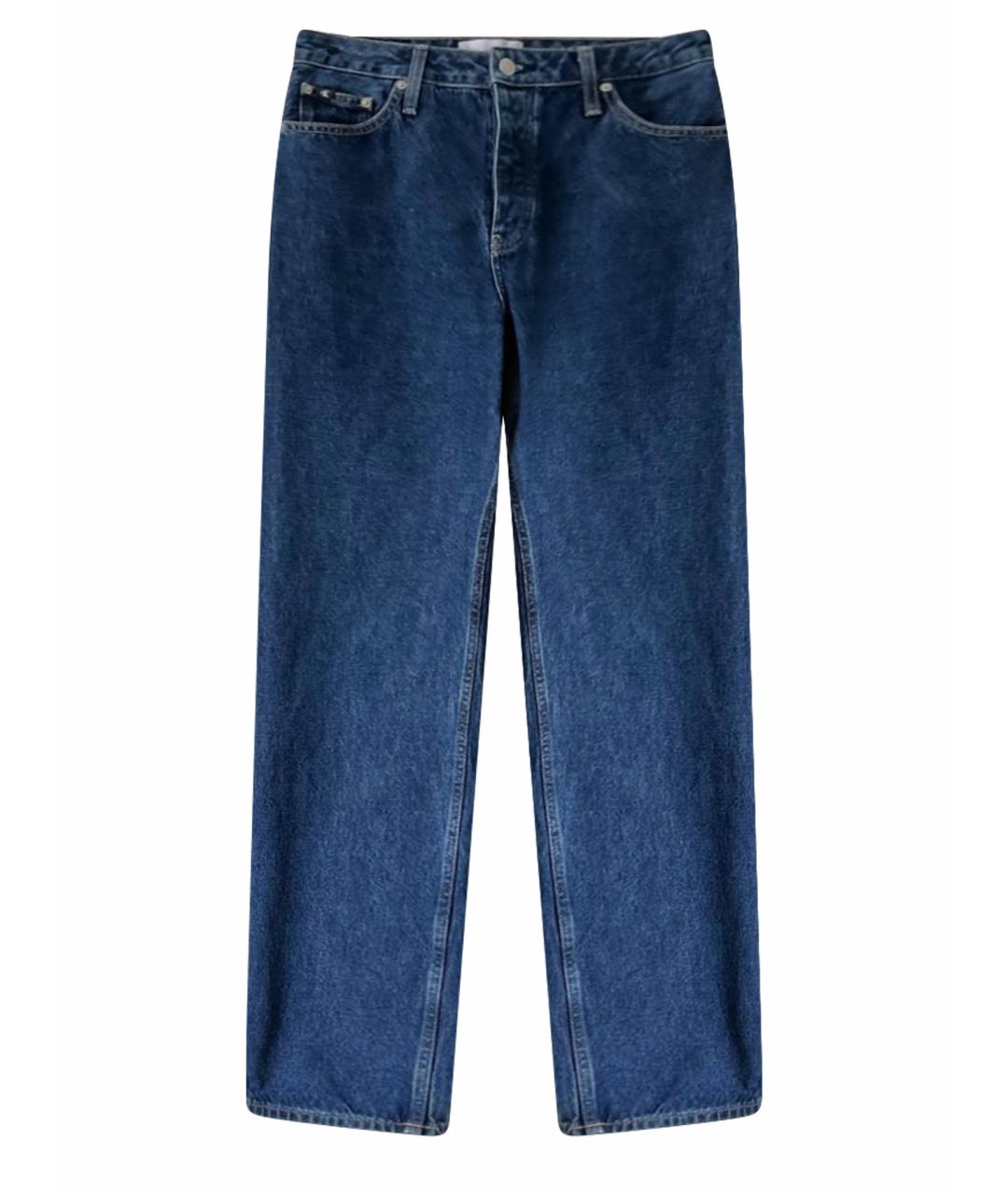 CALVIN KLEIN Синие хлопковые прямые джинсы, фото 1