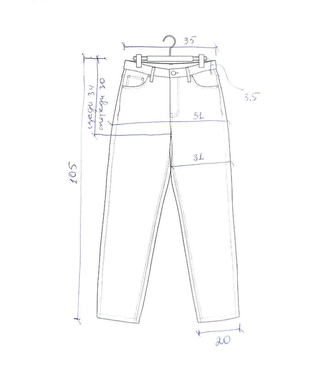 CALVIN KLEIN Синие хлопковые прямые джинсы, фото 8