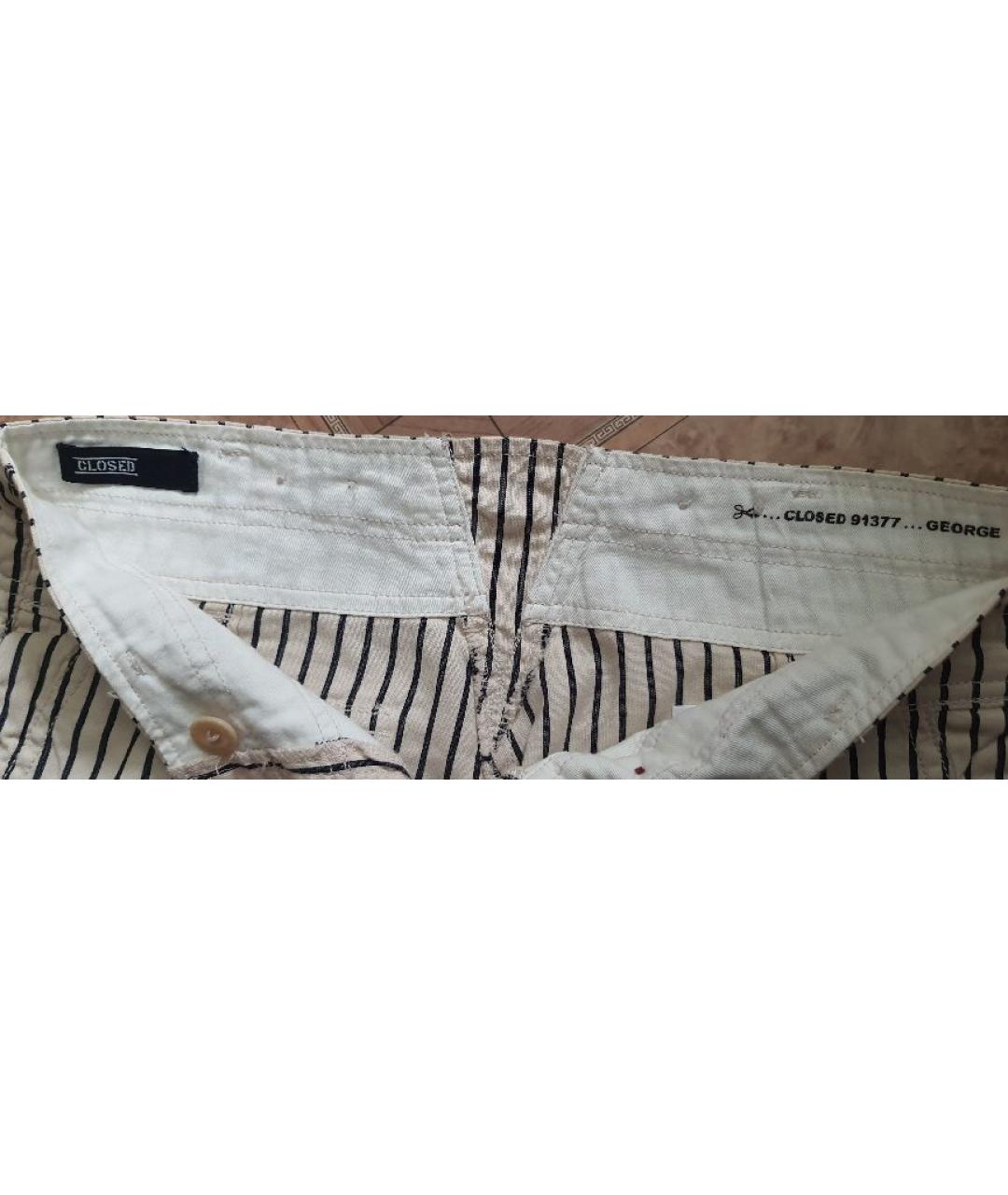 CLOSED Бежевые хлопковые брюки широкие, фото 3