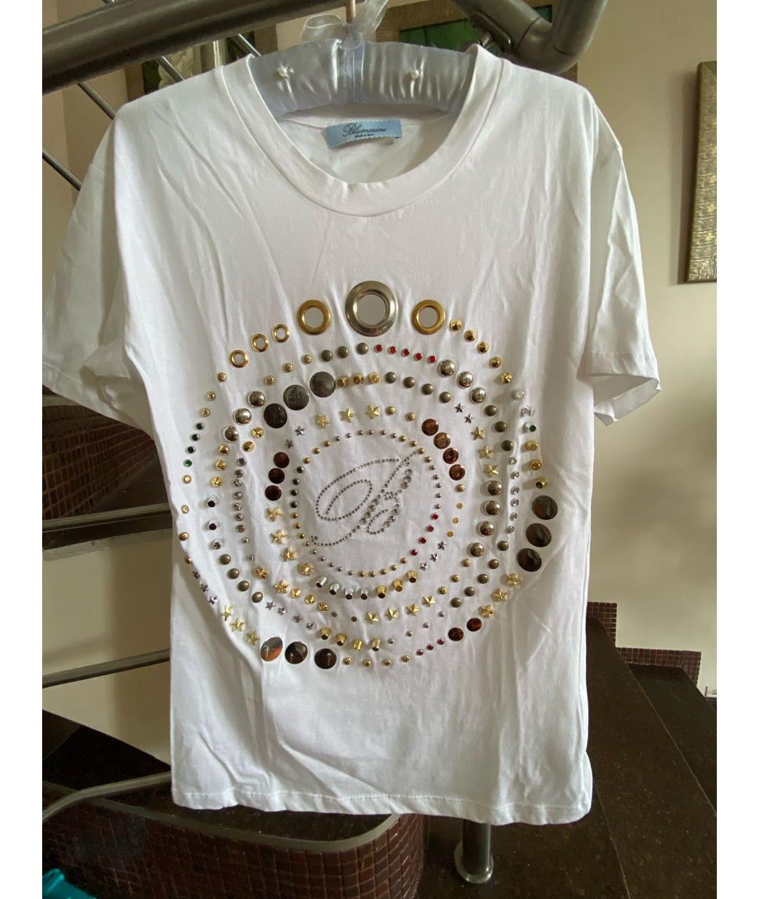 BLUMARINE Белая хлопковая майка, фото 6