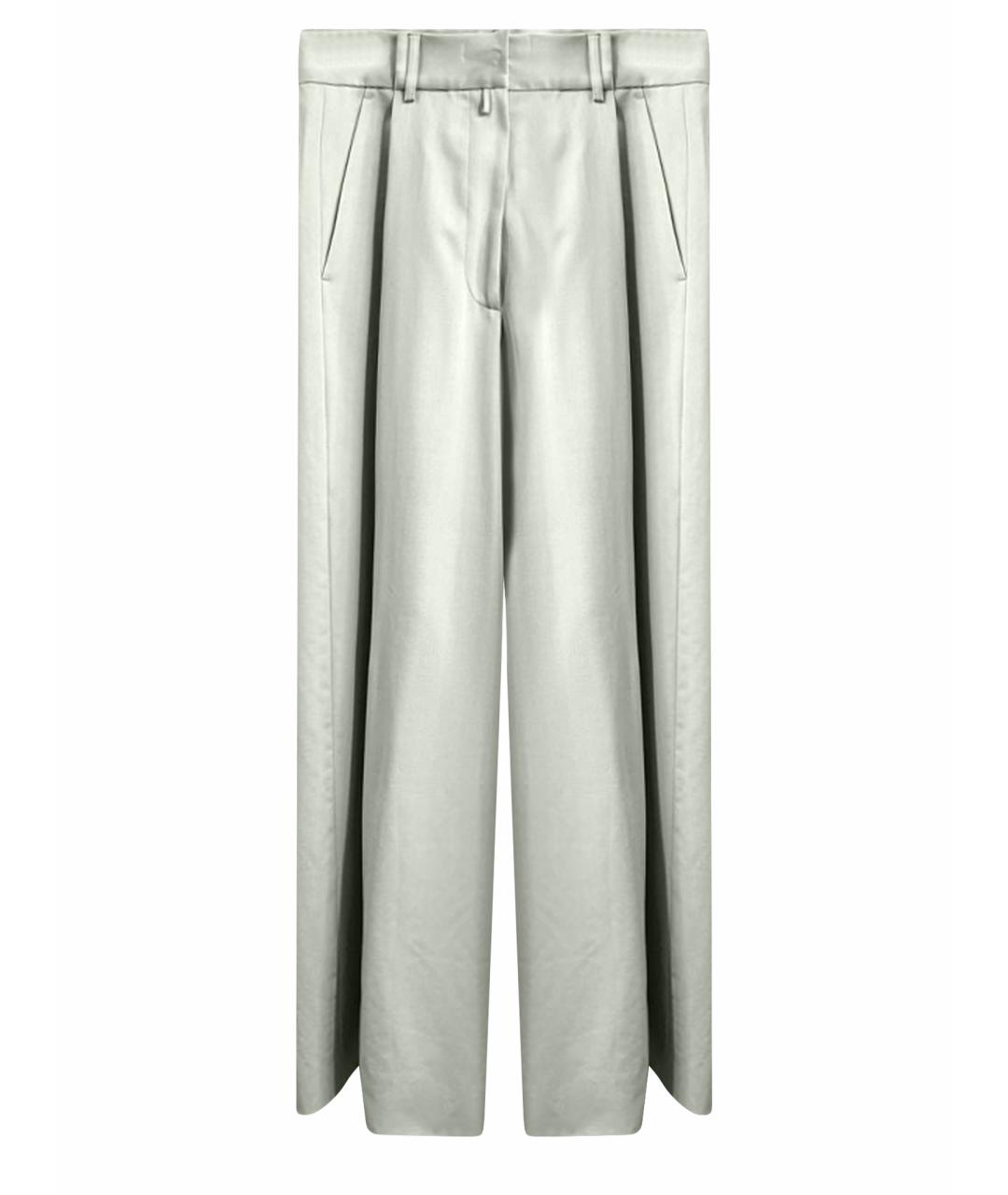 DRIES VAN NOTEN Бежевые шерстяные брюки широкие, фото 1