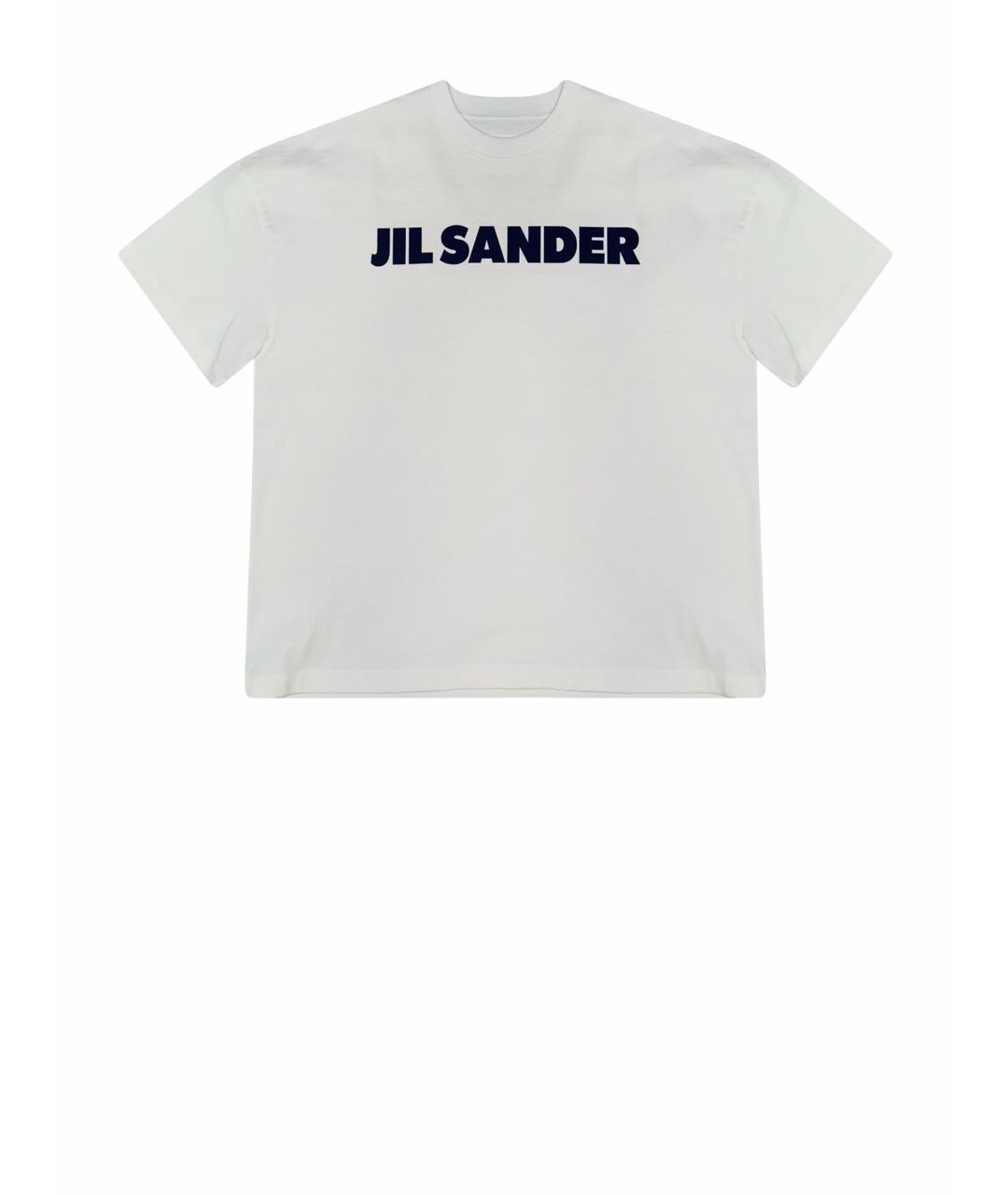 JIL SANDER Белая хлопковая футболка, фото 1