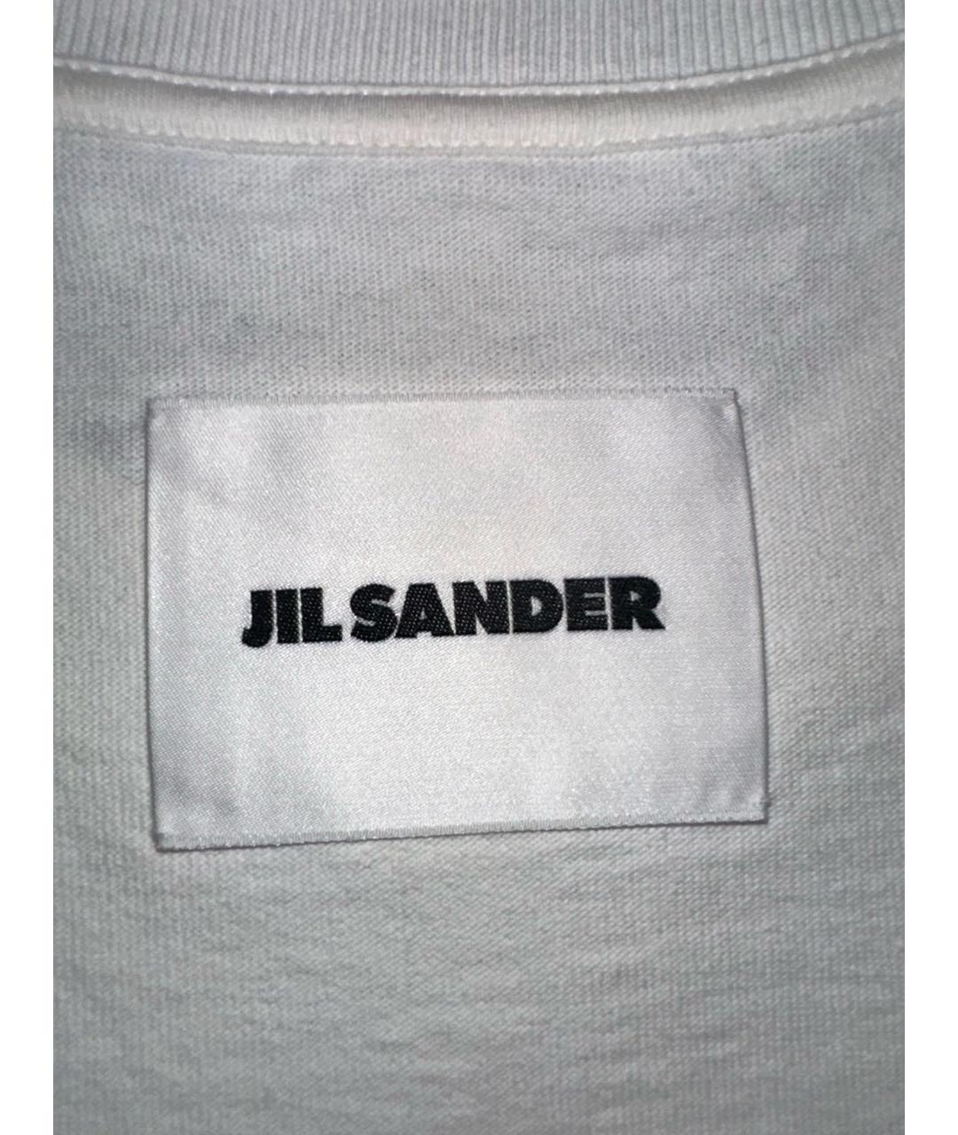 JIL SANDER Белая хлопковая футболка, фото 3