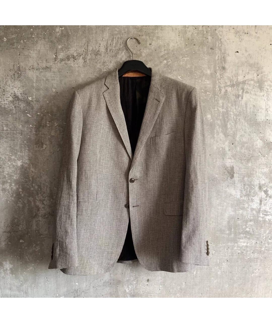 ETRO Бежевый шерстяной пиджак, фото 9