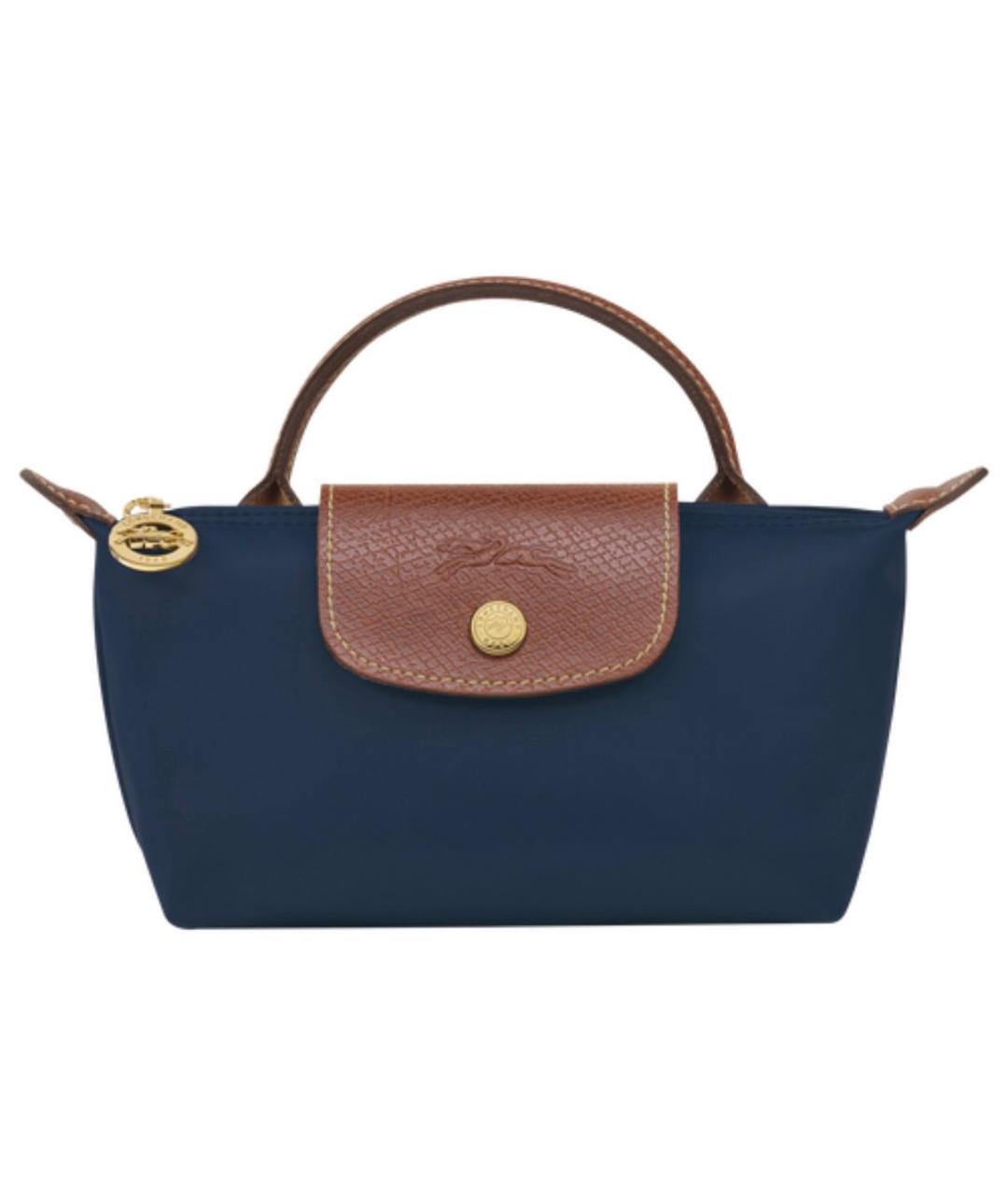 LONGCHAMP Темно-синяя сумка с короткими ручками, фото 4