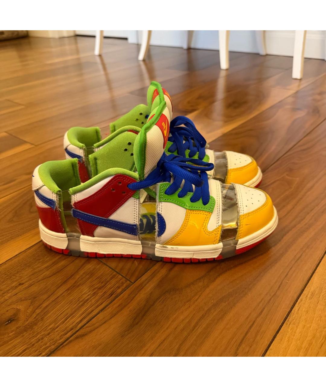 NIKE Мульти кожаные низкие кроссовки / кеды, фото 5