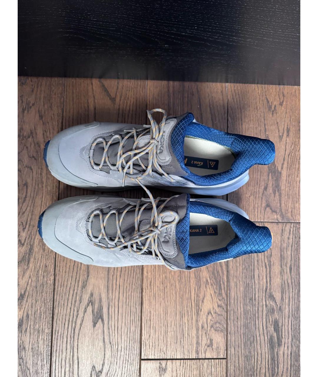 HOKA Серые нубуковые низкие кроссовки / кеды, фото 3