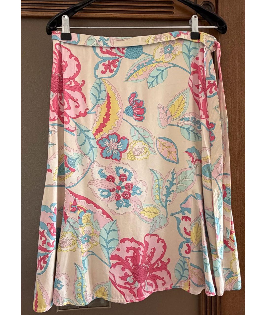 ESCADA Мульти шелковая юбка миди, фото 9