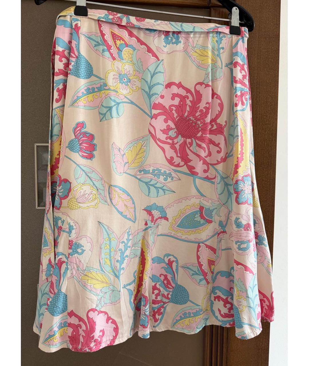 ESCADA Мульти шелковая юбка миди, фото 2