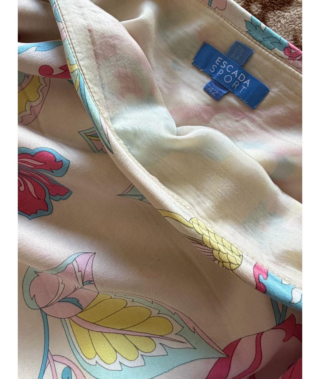 ESCADA Мульти шелковая юбка миди, фото 3