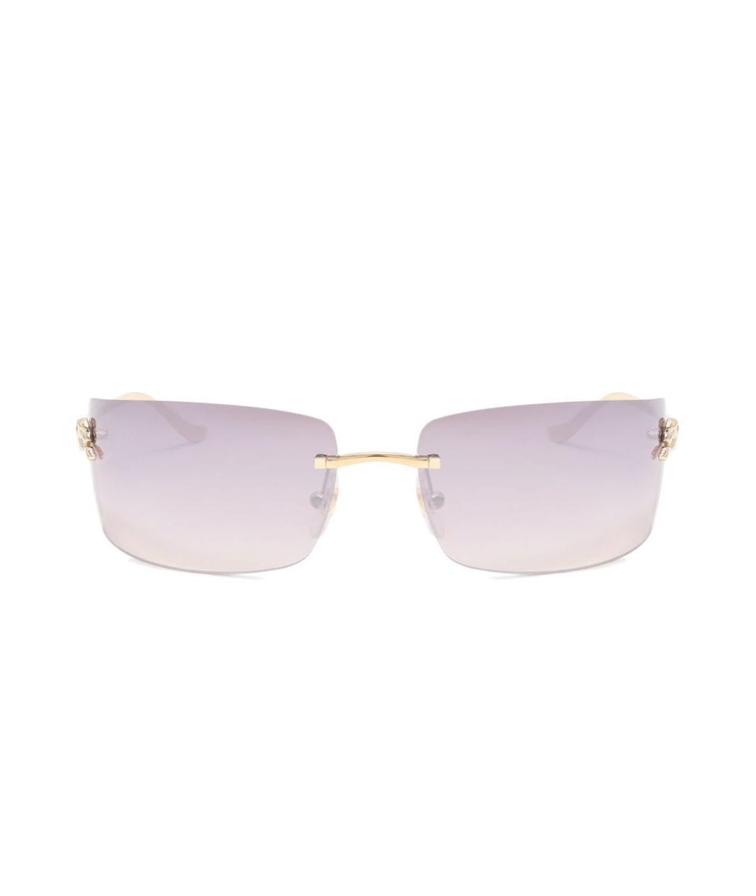 CARTIER Коричневые металлические солнцезащитные очки, фото 6