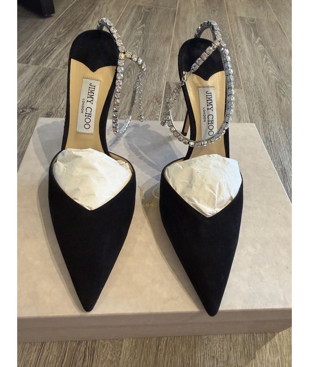 JIMMY CHOO Черные замшевые туфли, фото 2