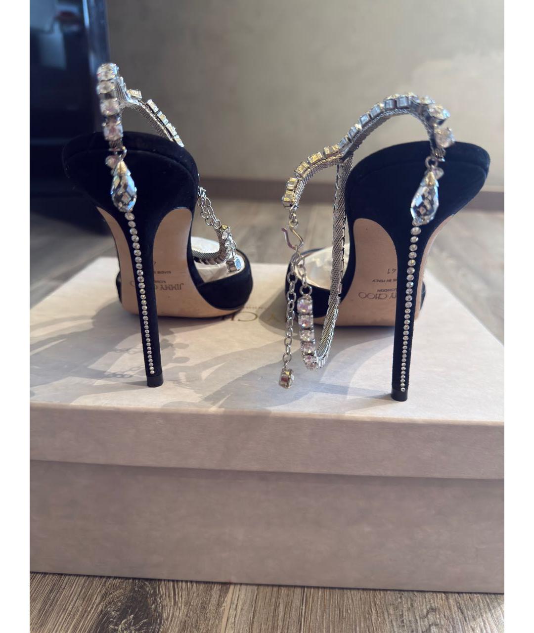 JIMMY CHOO Черные замшевые туфли, фото 3