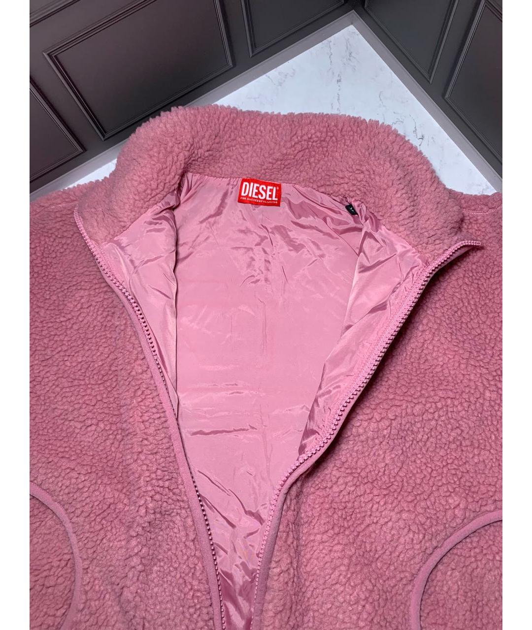 DIESEL Розовая полиэстеровая куртка, фото 7