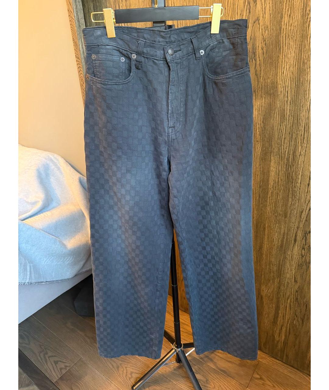 R13 Серые хлопковые джинсы клеш, фото 5