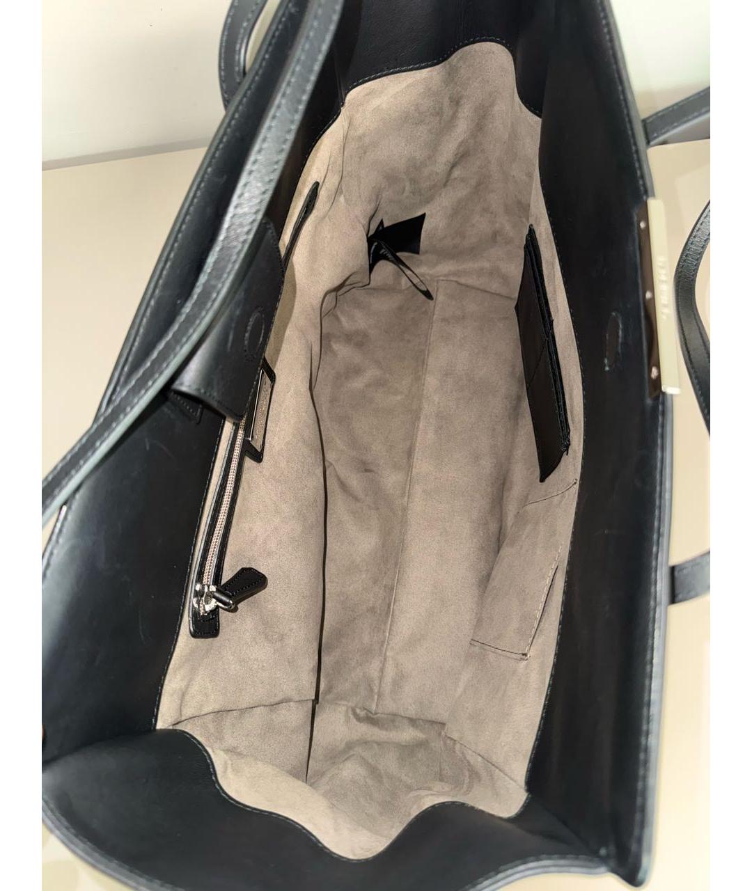 PHILIPP PLEIN Черная кожаная сумка тоут, фото 4