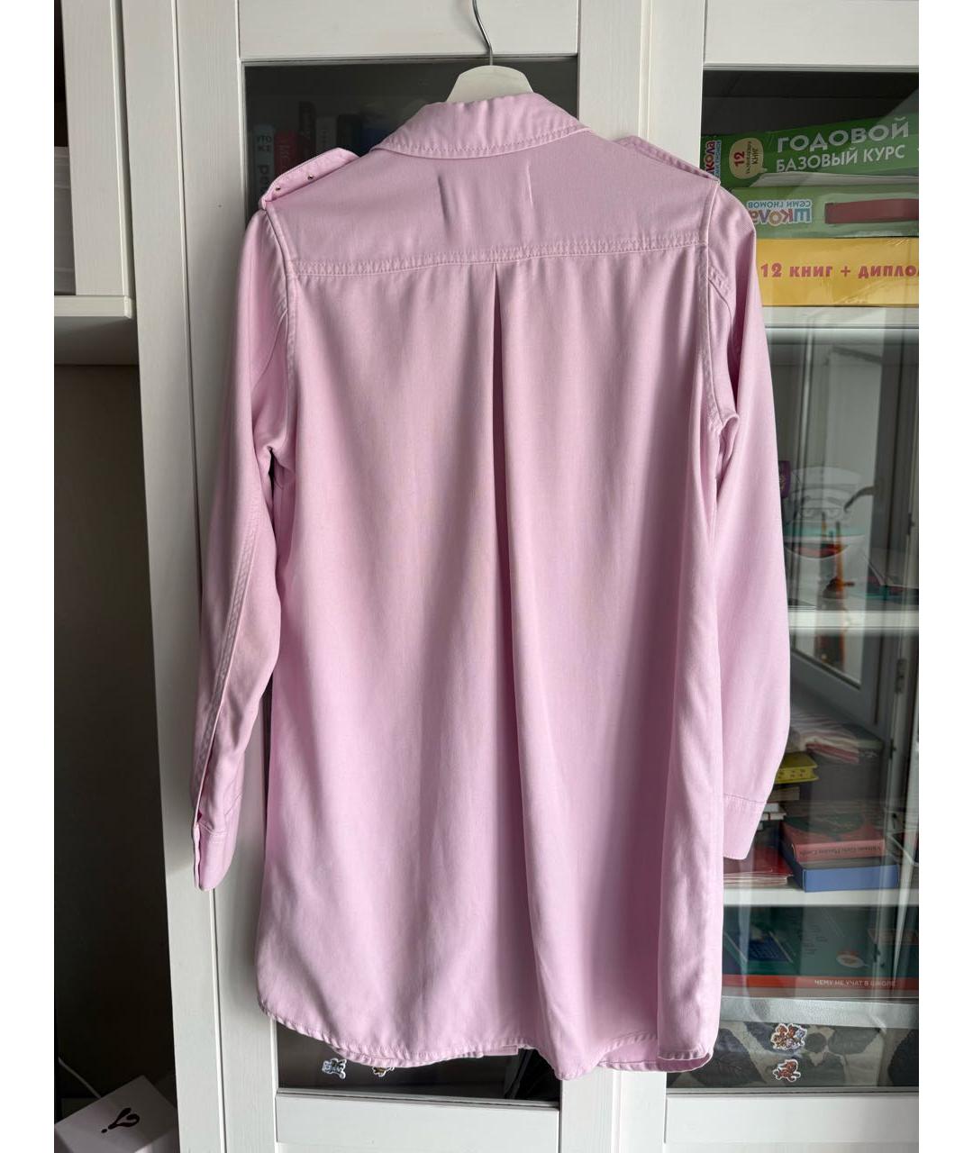 ELISABETTA FRANCHI Розовое деним повседневное платье, фото 2