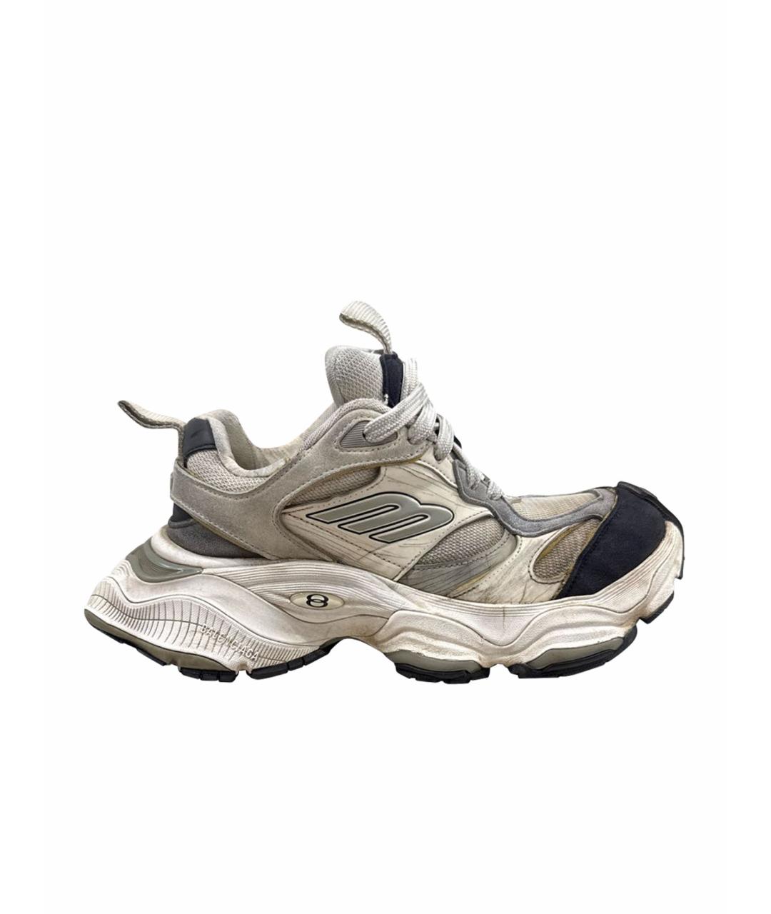 BALENCIAGA Белые низкие кроссовки / кеды, фото 4