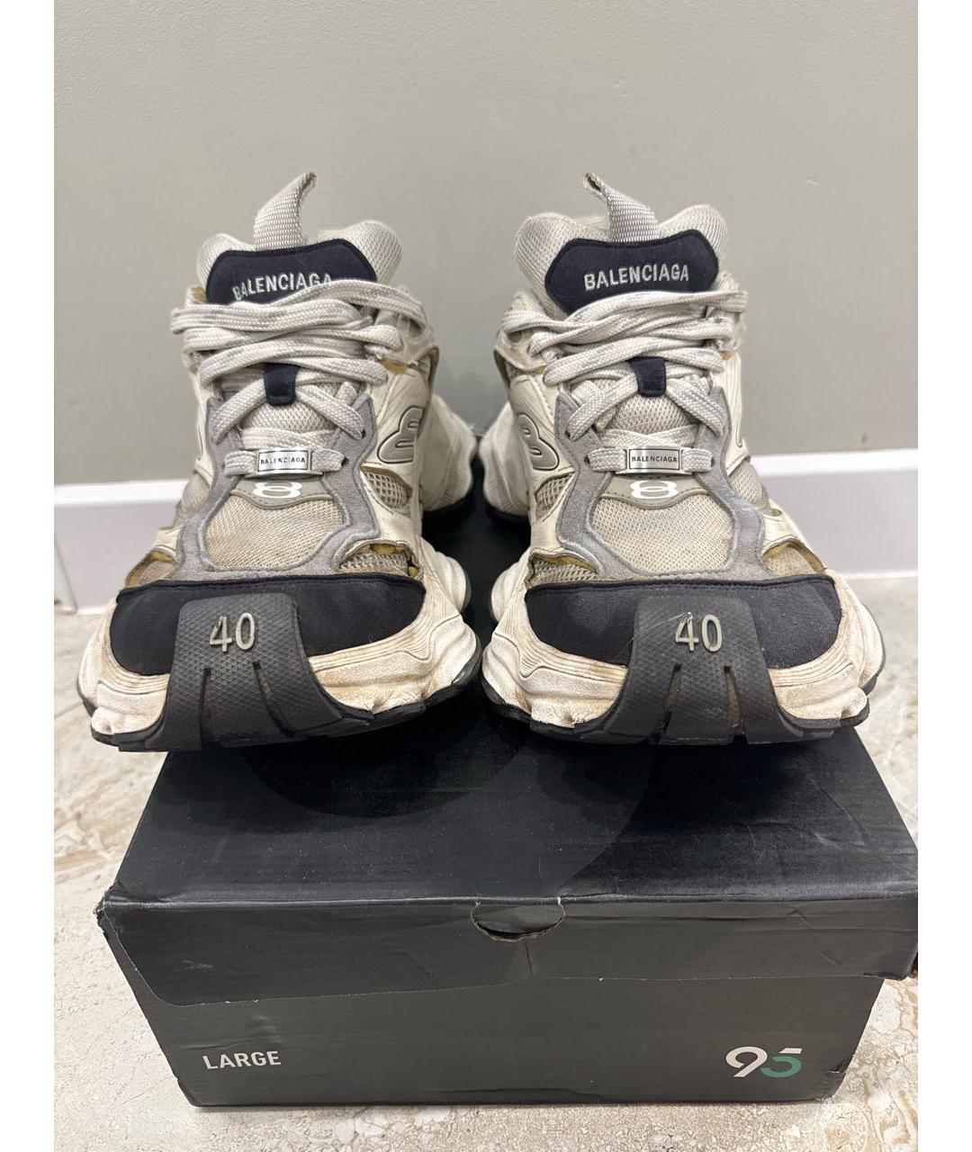 BALENCIAGA Белые низкие кроссовки / кеды, фото 2