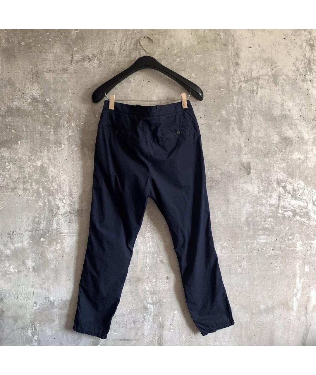 DOLCE&GABBANA Темно-синие хлопковые брюки чинос, фото 2