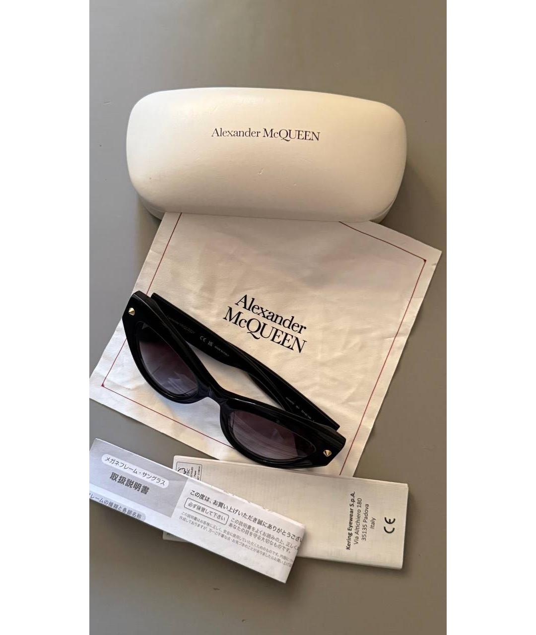 ALEXANDER MCQUEEN Черные солнцезащитные очки, фото 3