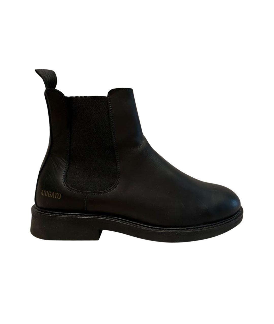 AXEL ARIGATO Черные кожаные высокие ботинки, фото 1