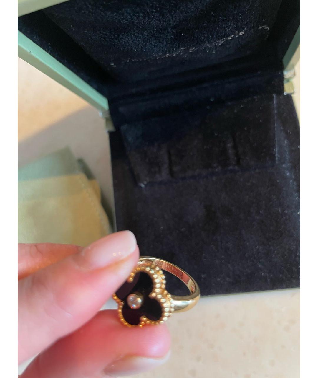 VAN CLEEF & ARPELS Черное кольцо из желтого золота, фото 4