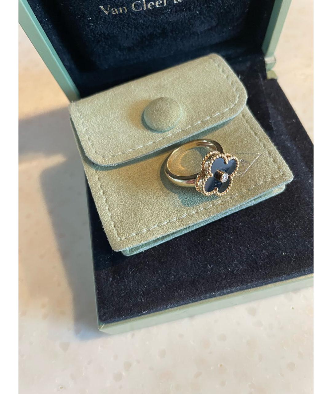 VAN CLEEF & ARPELS Черное кольцо из желтого золота, фото 2