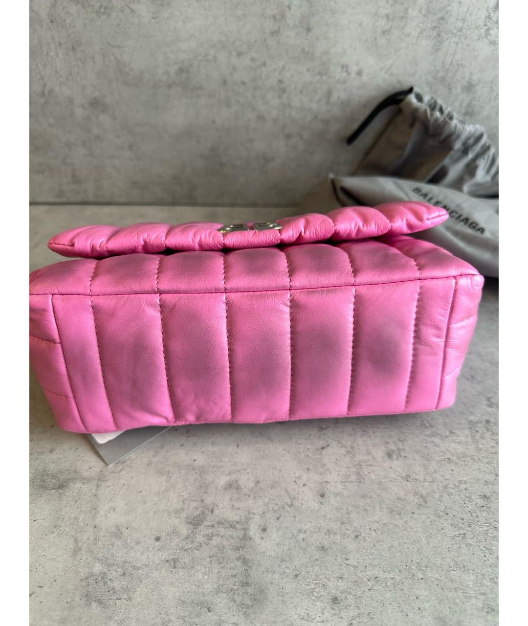 BALENCIAGA Розовая кожаная сумка через плечо, фото 2