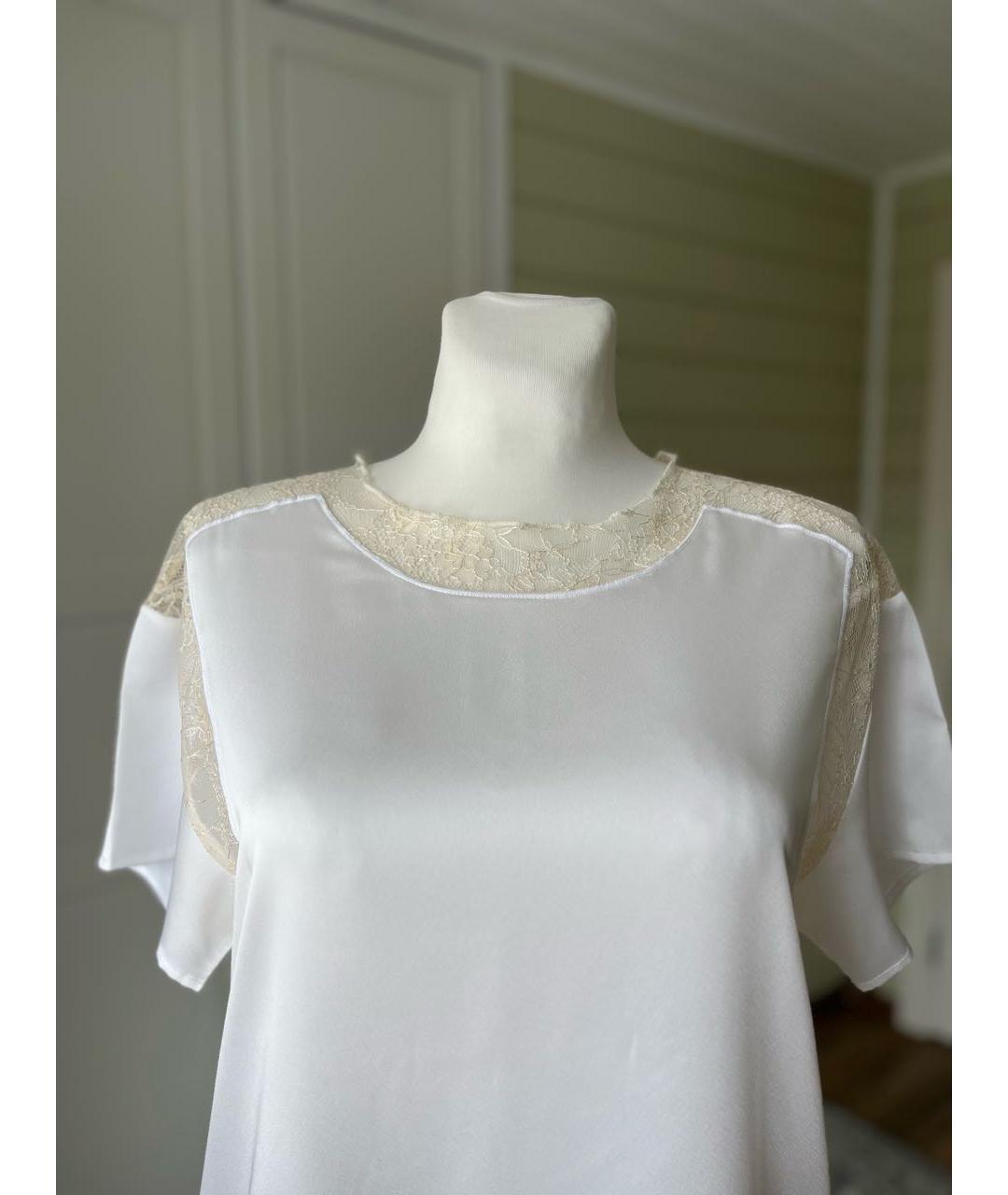 TWIN-SET Белая полиэстеровая блузы, фото 3