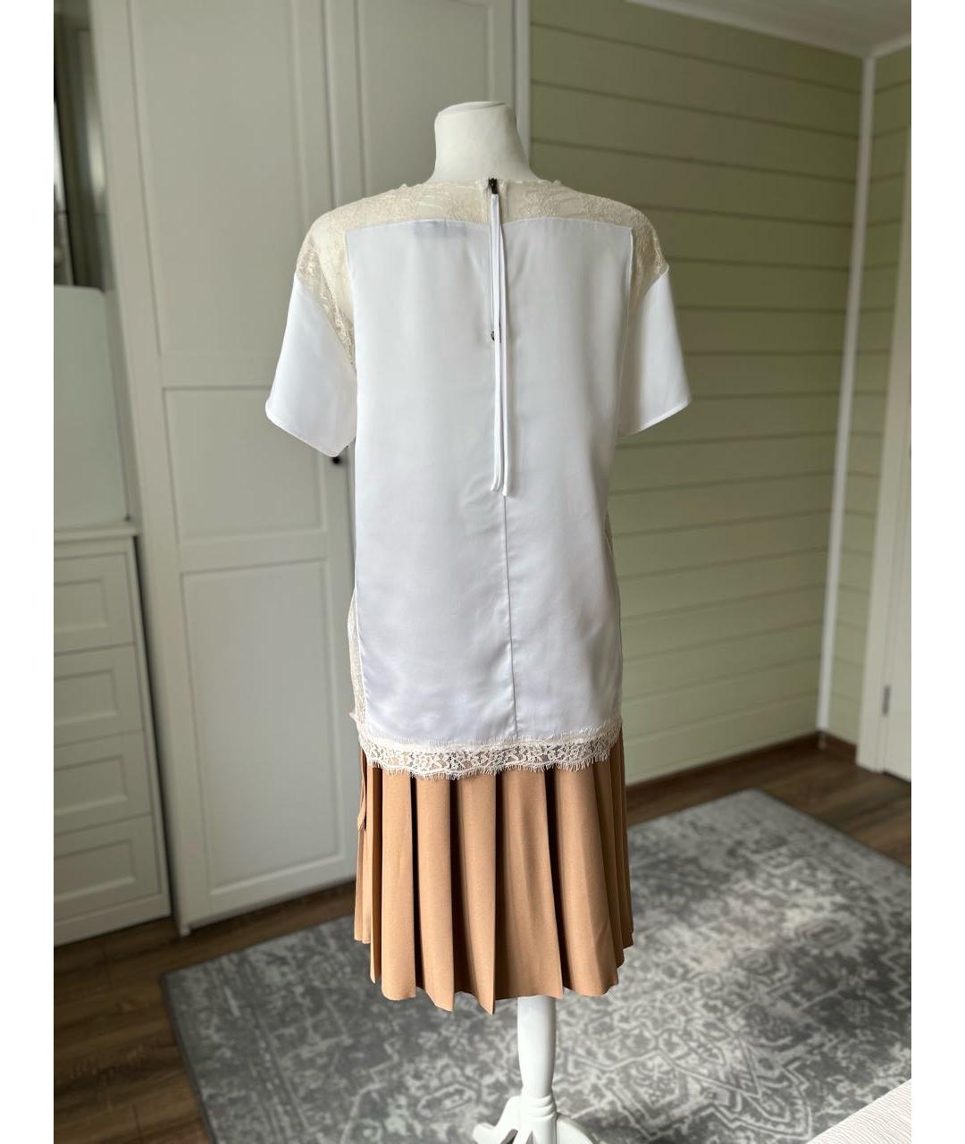 TWIN-SET Белая полиэстеровая блузы, фото 4