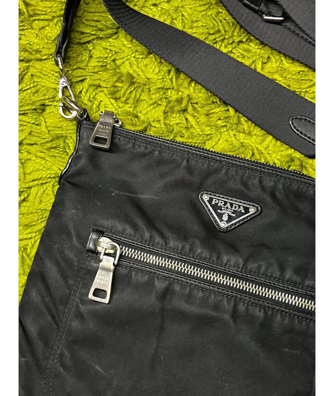 PRADA Черная барсетка, фото 3