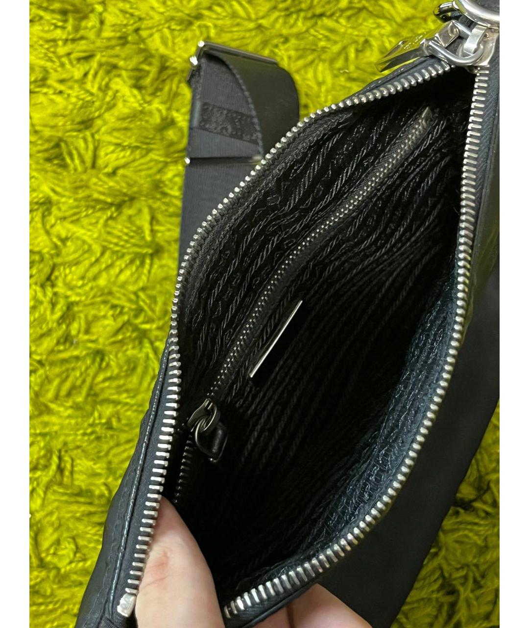 PRADA Черная барсетка, фото 5