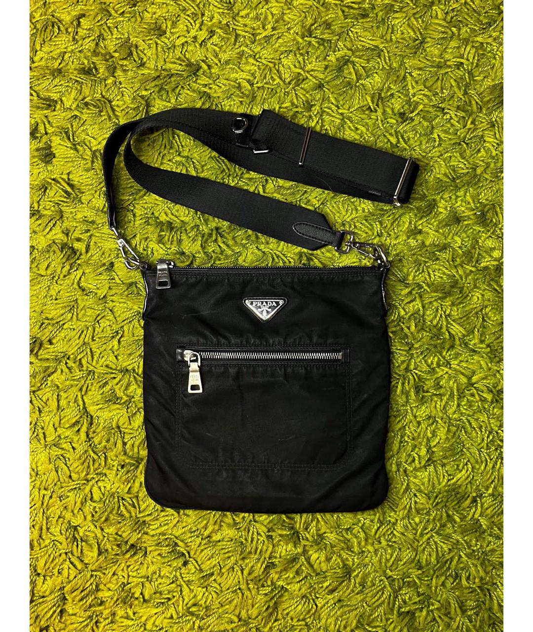 PRADA Черная барсетка, фото 6