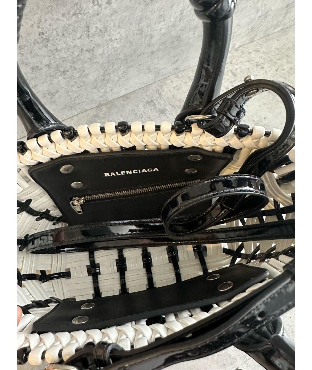 BALENCIAGA Черная пелетеная сумка с короткими ручками, фото 2