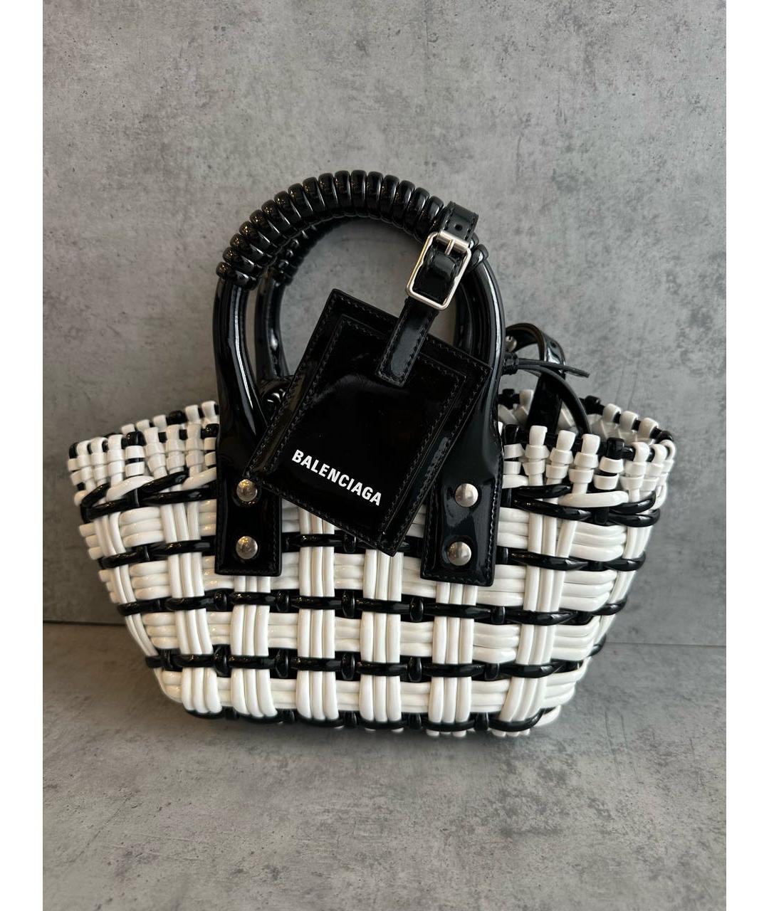 BALENCIAGA Черная пелетеная сумка с короткими ручками, фото 3