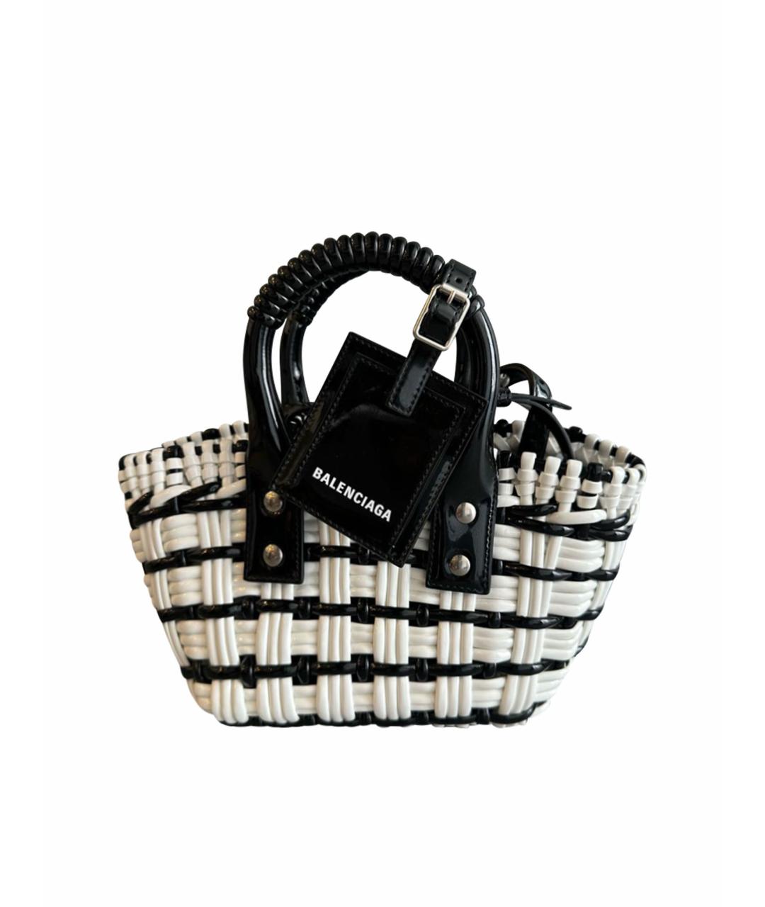 BALENCIAGA Черная пелетеная сумка с короткими ручками, фото 1
