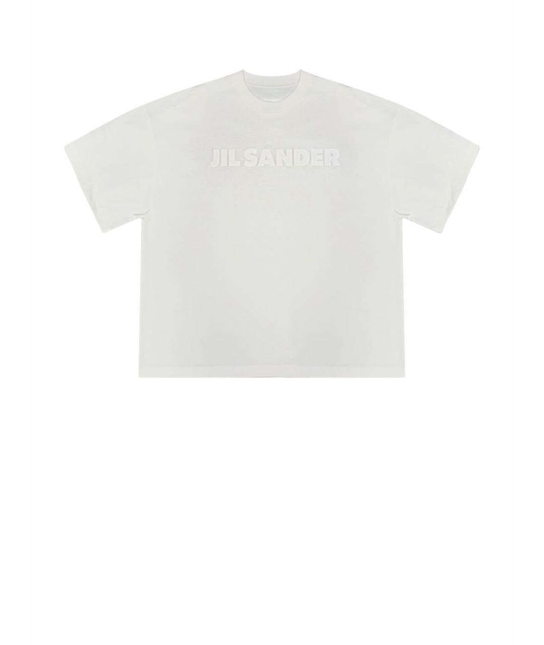 JIL SANDER Белая хлопковая футболка, фото 1