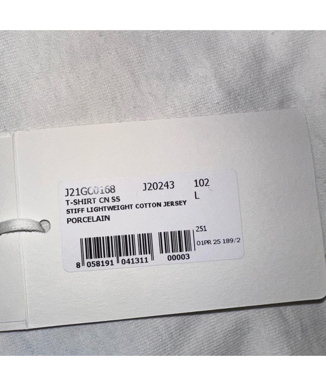 JIL SANDER Белая хлопковая футболка, фото 5