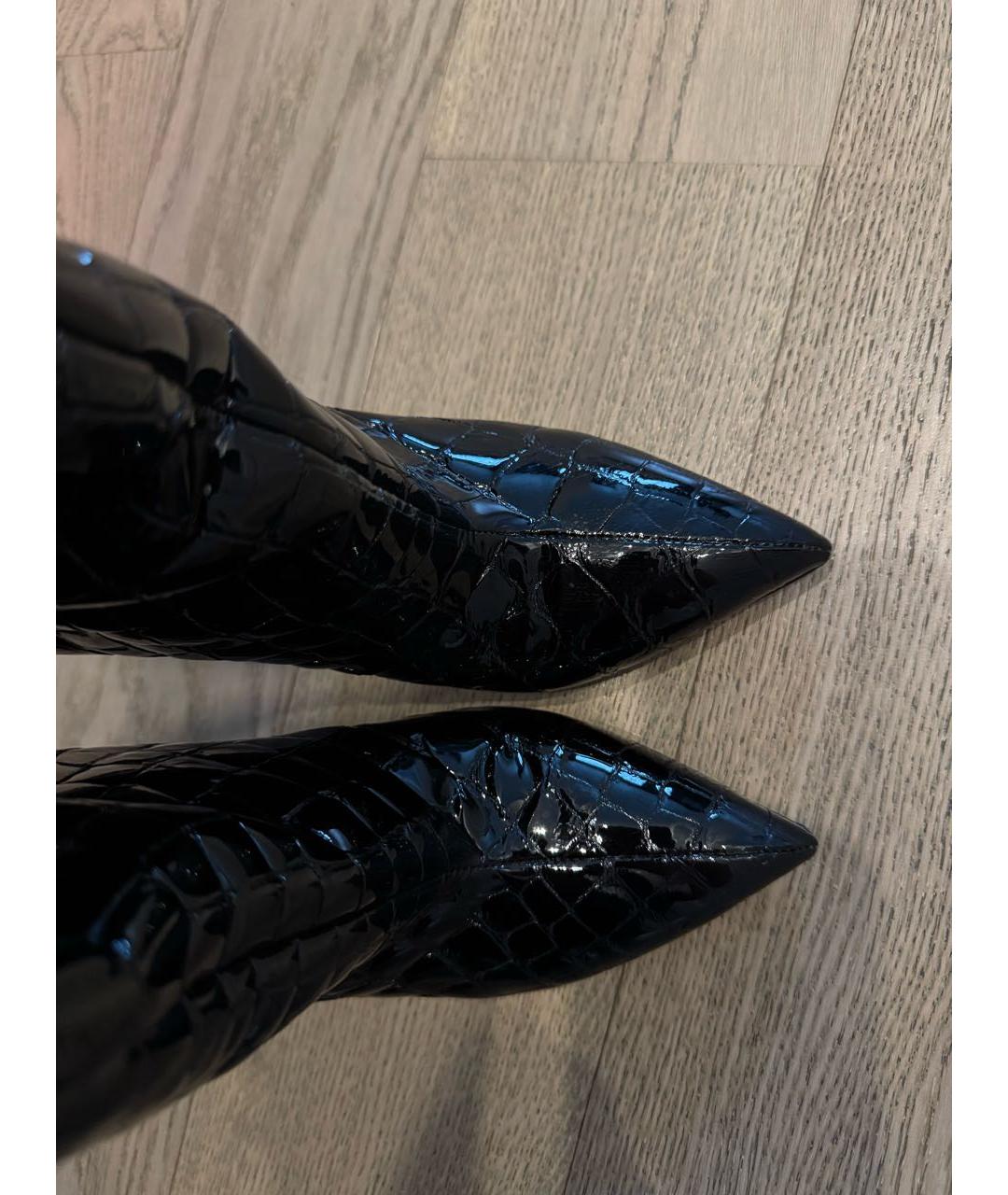 PARIS TEXAS Черные сапоги из лакированной кожи, фото 3