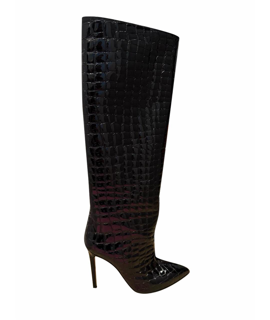 PARIS TEXAS Черные сапоги из лакированной кожи, фото 1