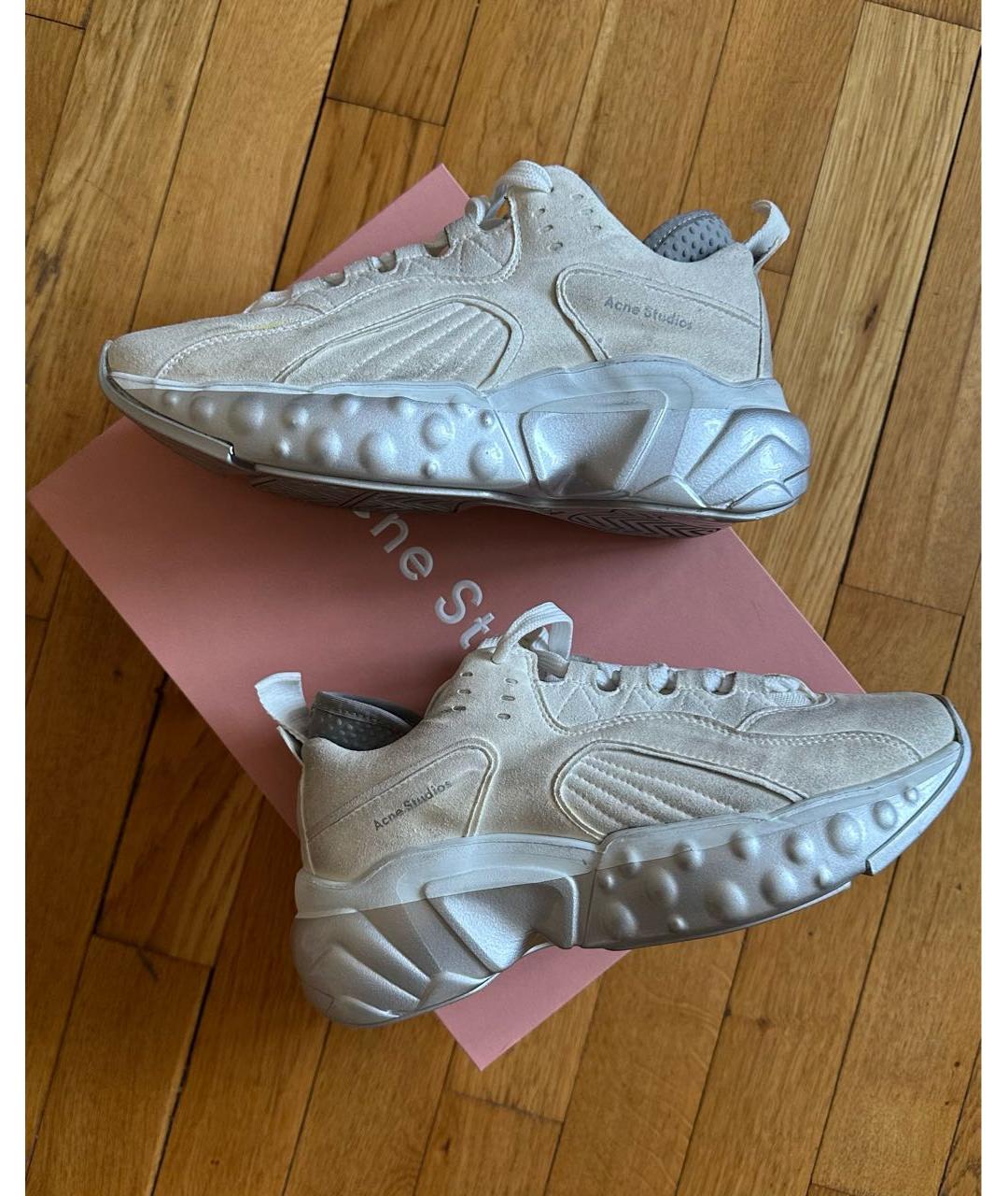 ACNE STUDIOS Серые замшевые кроссовки, фото 2