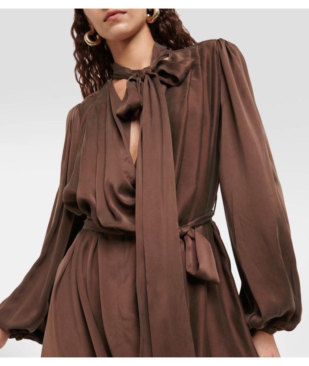 ZIMMERMANN Коричневое платье, фото 3