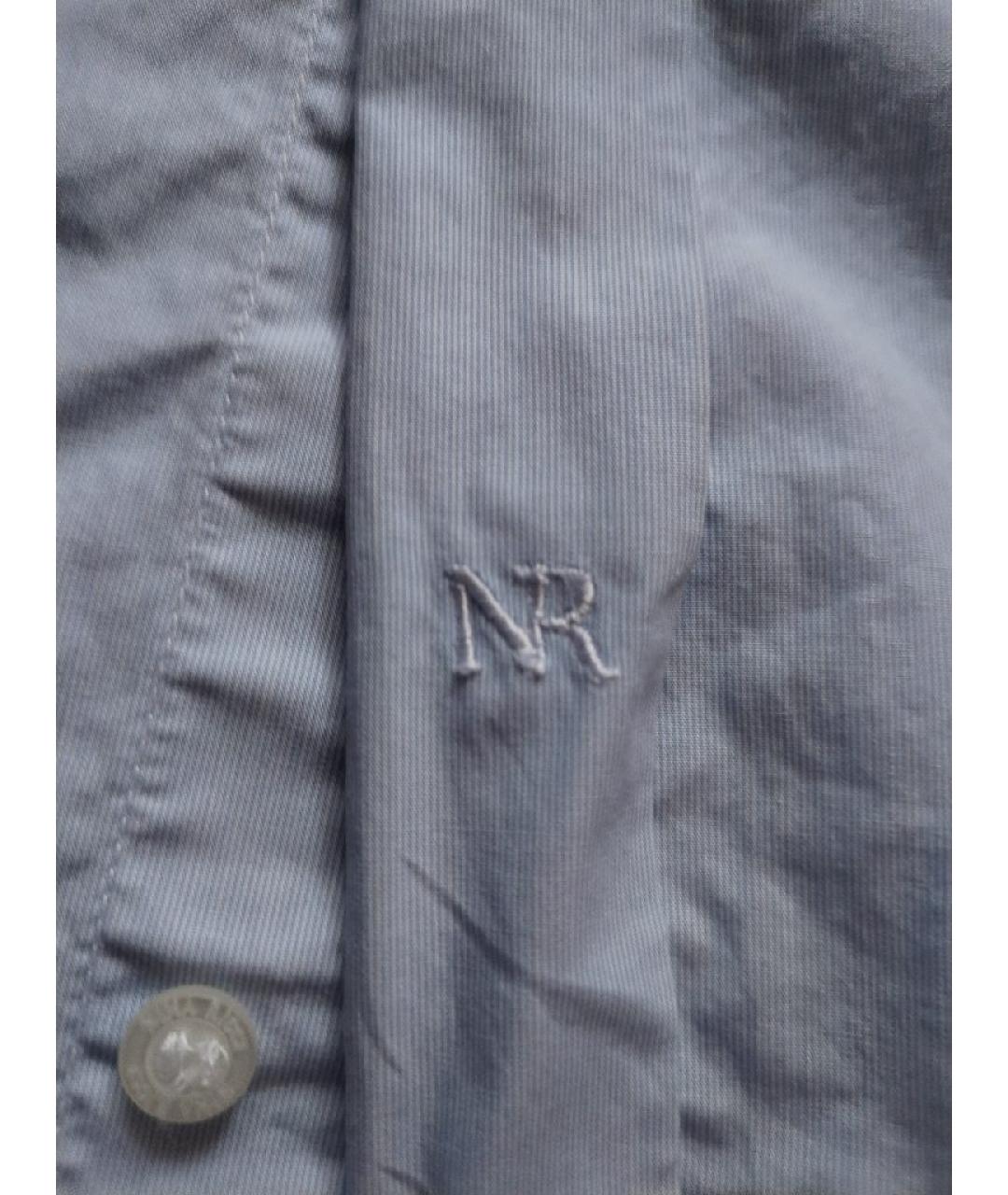 NINA RICCI Голубая хлопковая кэжуал рубашка, фото 5