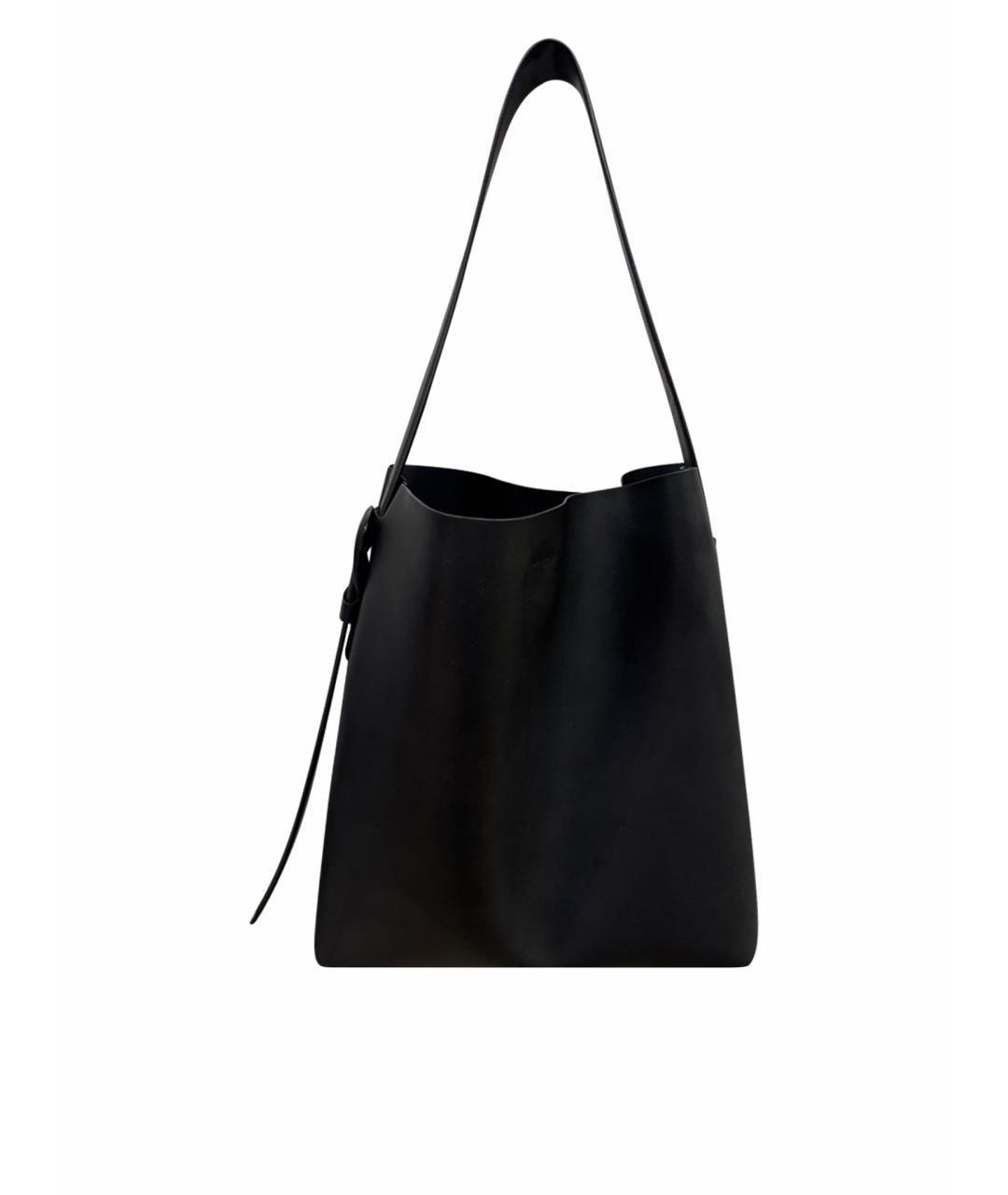 ARKET Черная кожаная сумка тоут, фото 1