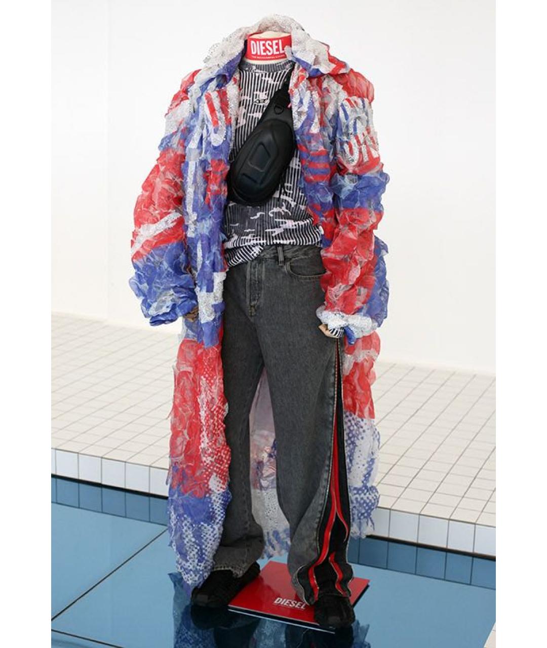 DIESEL Мульти полиэстеровое пальто, фото 3