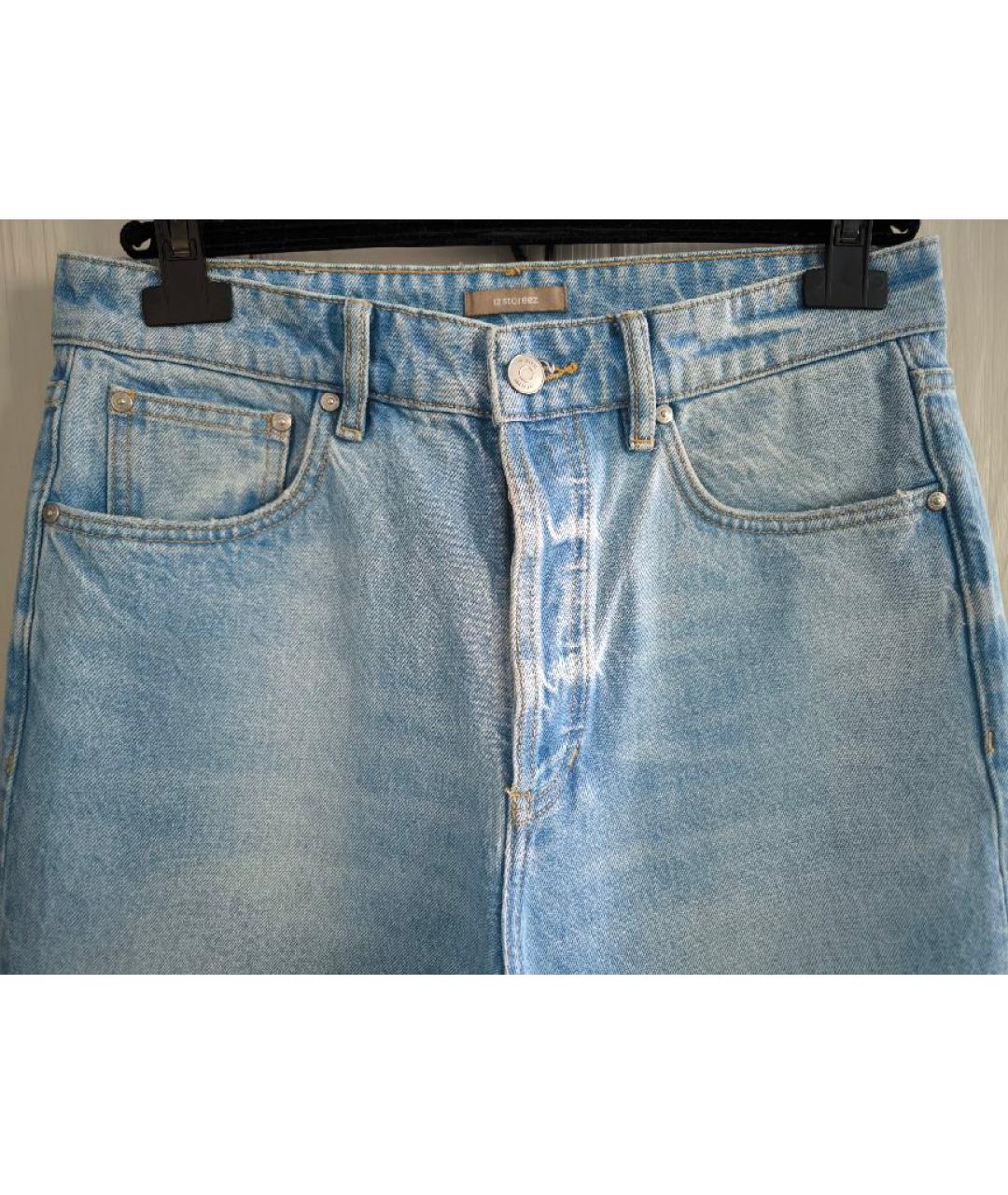 12 STOREEZ Голубые хлопковые шорты, фото 3